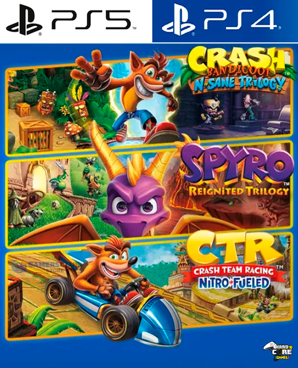 COMBO PLAY Crash Trilogy + Team Racing + Spyro Trilogy